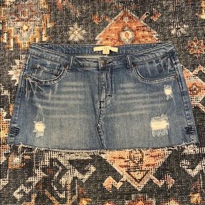Forever 21 Distressed Mini Skirt